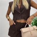 completo con gilet e gonna shorts double